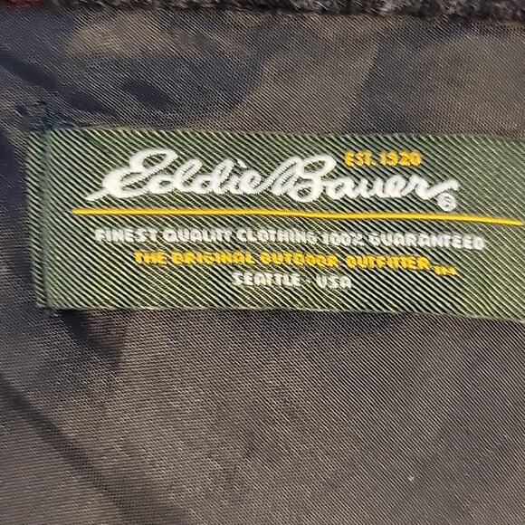 Eddie Bauer Short Skirt Women's 4 Black Gray Red Plaid Wool Y2K Dark Academia - Picture 4 of 9